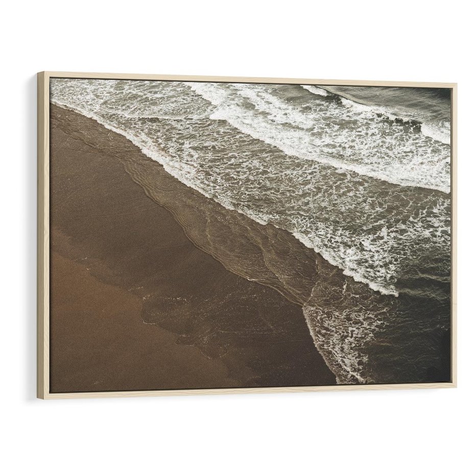 Obraz w ramie 70x50 - Spokój nad plażą - plaża, morze - rama drewno