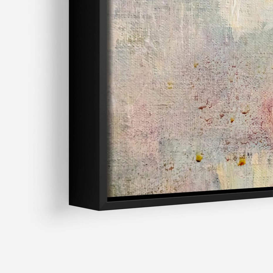Obraz w ramie 70x50 - Miękka Melodia Pasteli - olejne płótno, pastelowe kolory - rama czarna