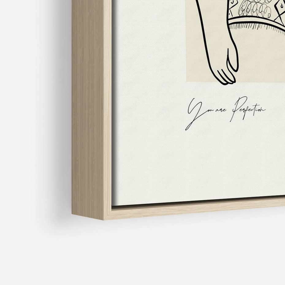 Obraz w ramie 50x70 - Spojrzenia Wewnętrznych Widoków - nowoczesna sztuka kobieca, plakat - rama drewno