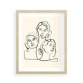 Plakat w ramie 40x50 - Trzy Kobiety - 3 kobiety, antyczny posag - rama drewno