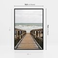 Obraz w ramie 50x70 - Morze i drewniany pomost - morze, pomost - rama czarna