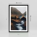Plakat w ramie 50x70 - Spokój Natury - skandynawski, pejzaż - rama czarna