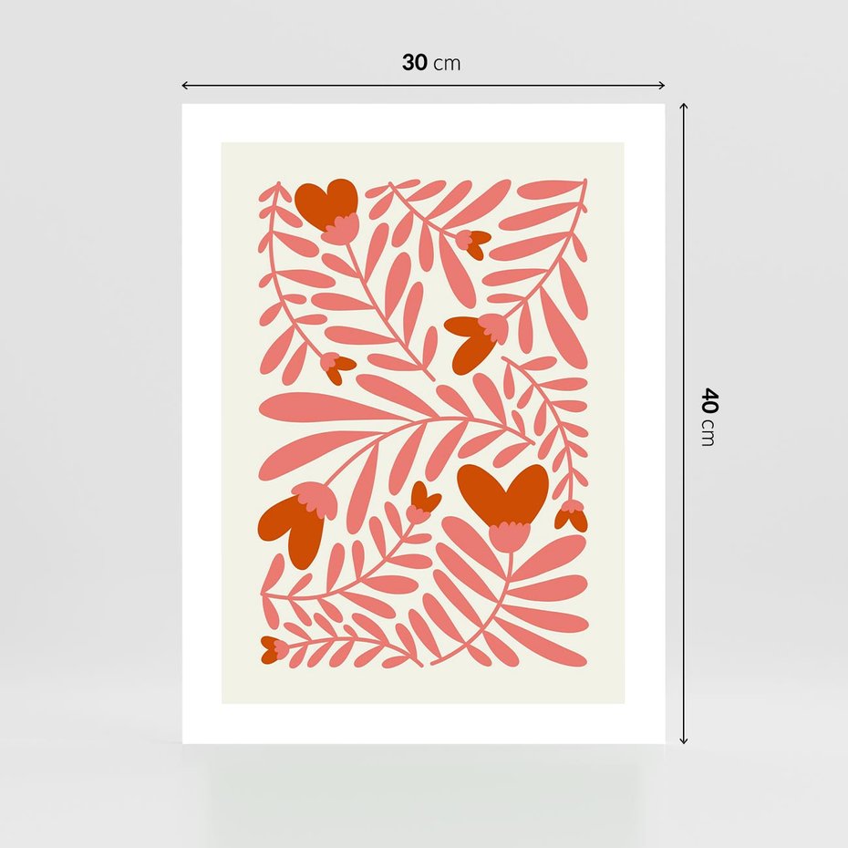 Plakat bez ramy 30x40 - Taniec komplementarnych barw - kwiaty, pastelowe kolory