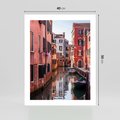 Plakat bez ramy 40x50 - Przejażdżka gondolą przez Wenecję - Wenecja, kanały