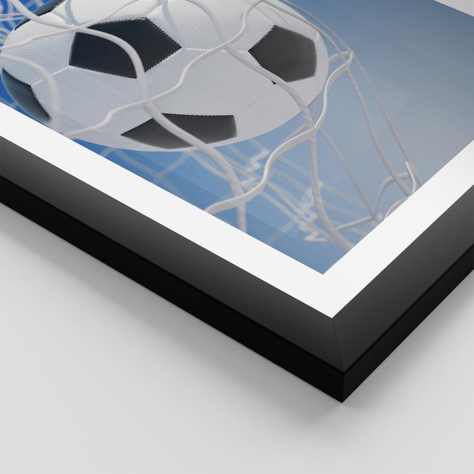 Plakat w ramie 40x50 - Pasja na Plaży - piłka, siatka - rama czarna