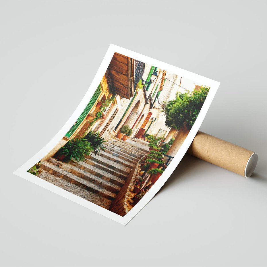 Plakat bez ramy 21x30 - Uroczysta perspektywa uliczki - uliczka, perspektywa