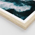 Plakat w ramie 40x50 - Fale w Odcieniach Turkusu - ocean, fale - rama drewno