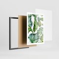 Plakat w ramie 50x70 - Oaza Natury - liście, tropikalne - rama czarna
