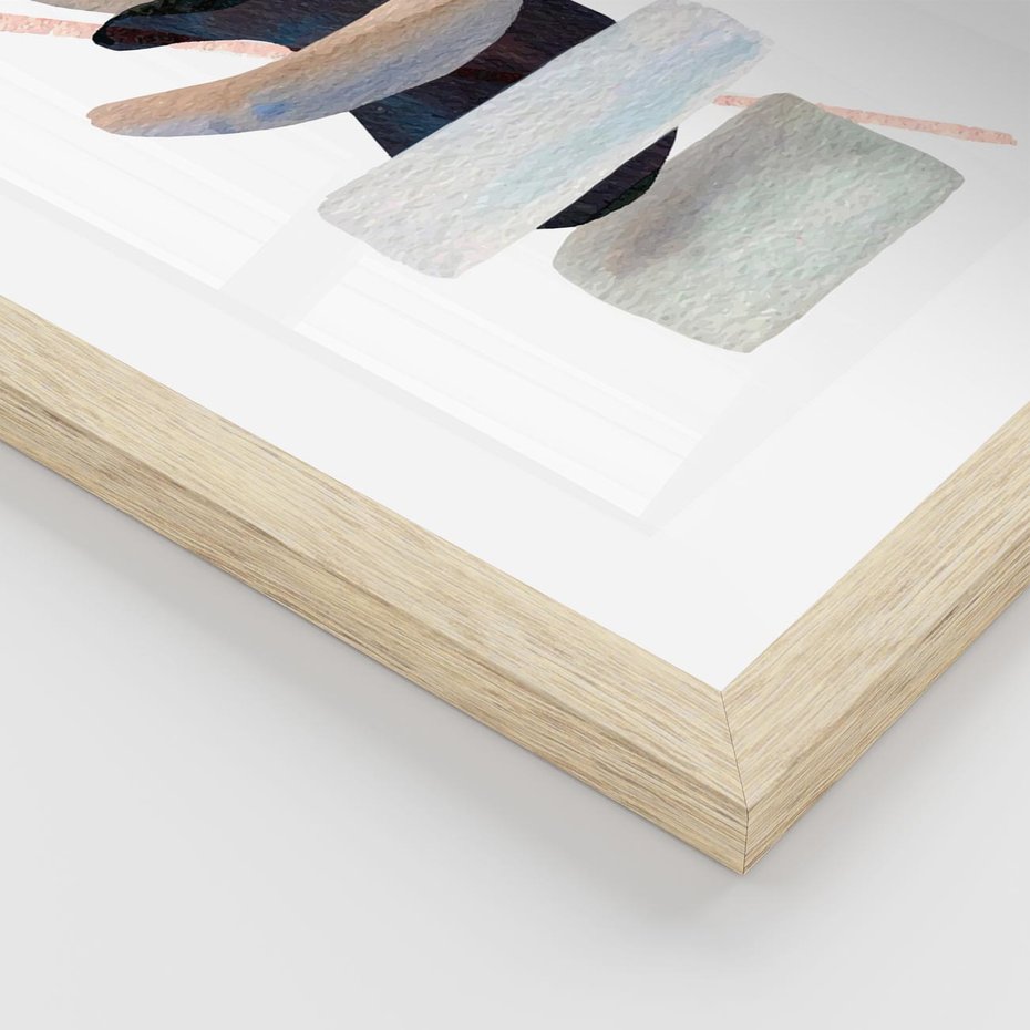 Plakat w ramie 40x50 - Rozkwitające Nowe Wymyślności - abstrakcja, akwarelowe plamy - rama drewno