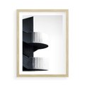Plakat w ramie 50x70 - Elegancja Współczesności - architektura, nowoczesne formy - rama drewno