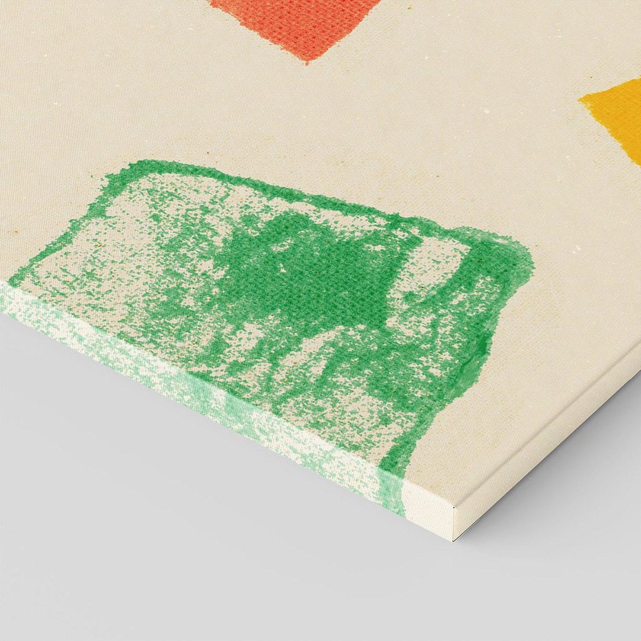 Obraz na płótnie 80x120 - Tęczowe Rytmy - kolorowe tęczowe kwadraty, wesoły kolaż