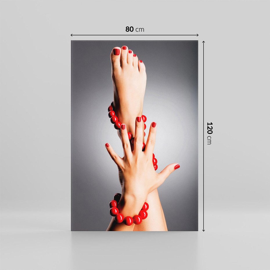 Obraz na płótnie 80x120 - Manicure i Pedicure - Piękno Paznokci - manicure, pedicure