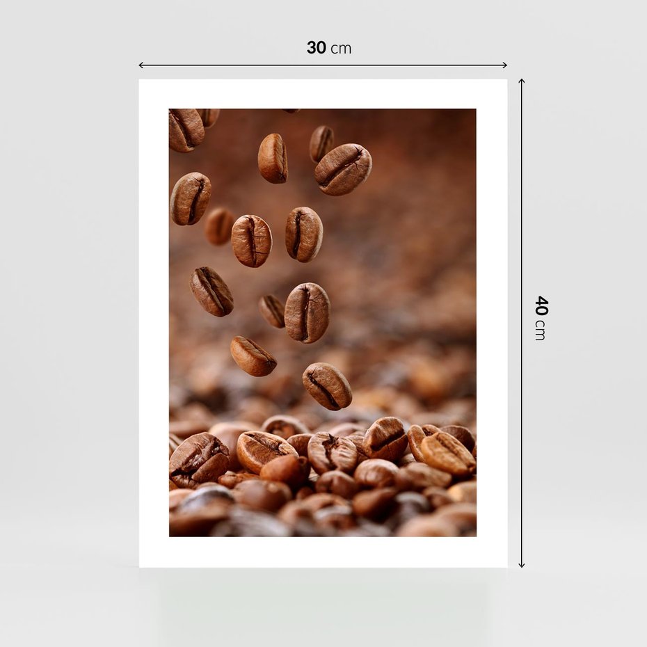 Plakat bez ramy 30x40 - Kawiarniana atmosfera kawy - kawa, kawiarnia