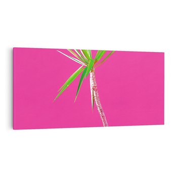 Obraz na płótnie 120x60 - Retro Stylizacja - palma, liście