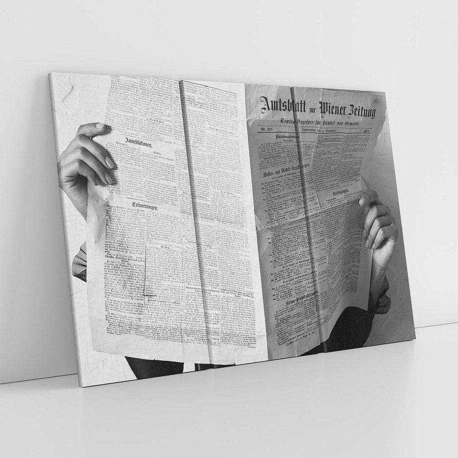 Obraz na płótnie 120x80 - Nowe Wiadomości - retro zdjęcie, czarno białe