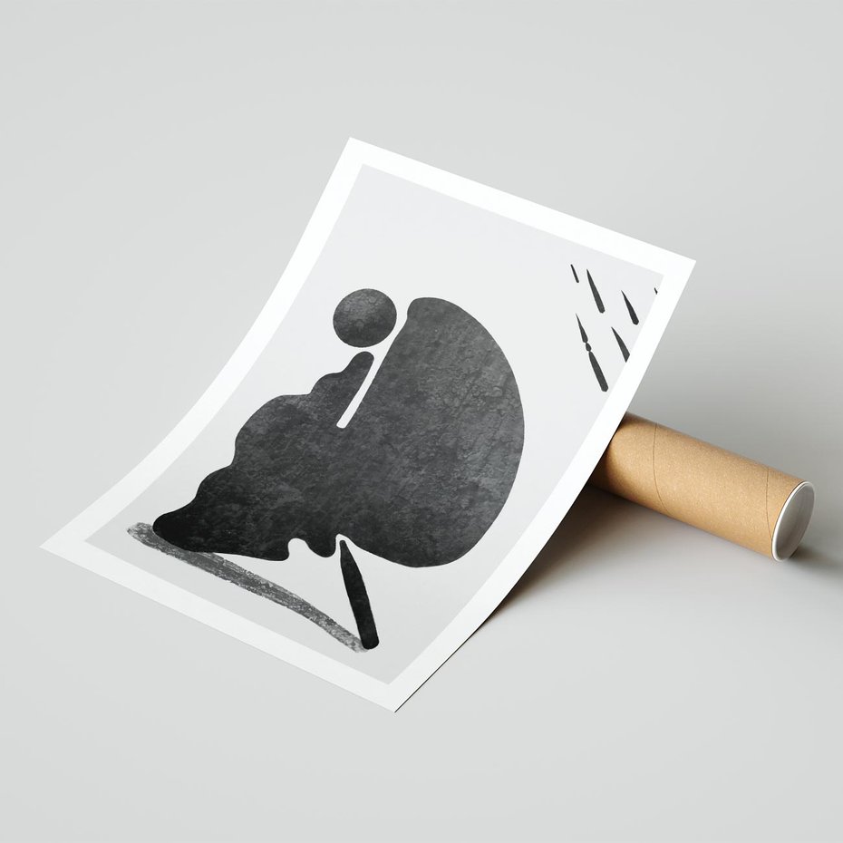 Plakat bez ramy 21x30 - Abstrakcyjna Japońska Sztuka - abstrakcja, sztuka japońska