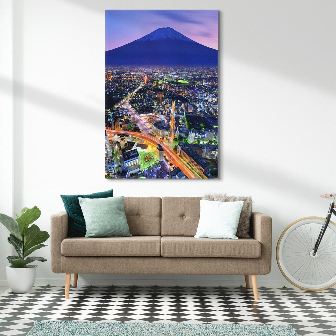 Obraz na płótnie 50x70 - Siła i spokój - wulkaniczne piękno Japonii - wulkan, japonia