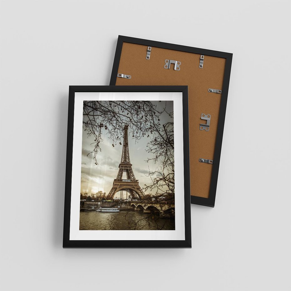 Plakat w ramie 30x40 - Uroczystość w Paryżu - Paryż, wieża - rama czarna