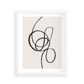 Plakat w ramie 40x50 - Migotliwa Kreatywność - abstrakcyjne szkicowane linie, minimalizm - rama biała