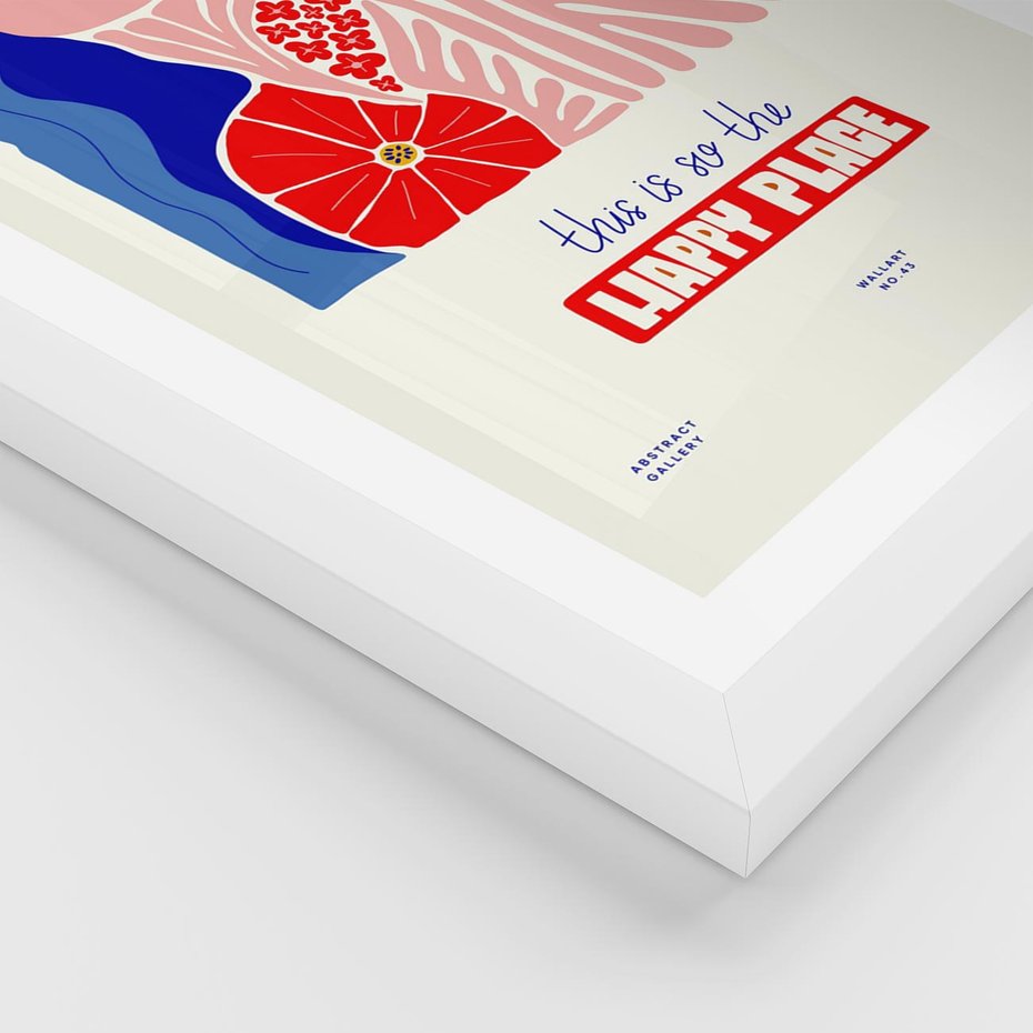 Plakat w ramie 50x70 - Abstrakcyjna Afirmacja - sztuka nowoczesna, abstrakcyjny styl - rama biała