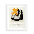 Plakat w ramie 40x50 - Kobiece Obcasy - plakat, minimalizm - rama biała
