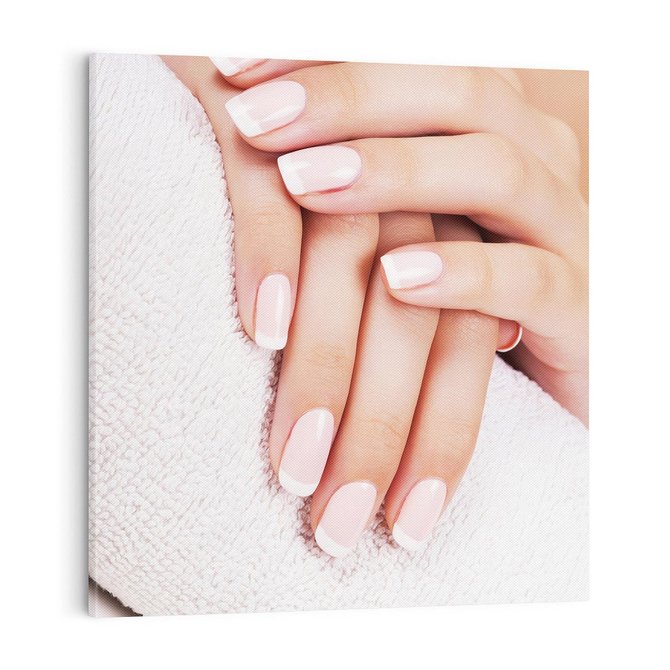 Obraz na płótnie 40x40 - Piękno manicure - manicure, paznokcie