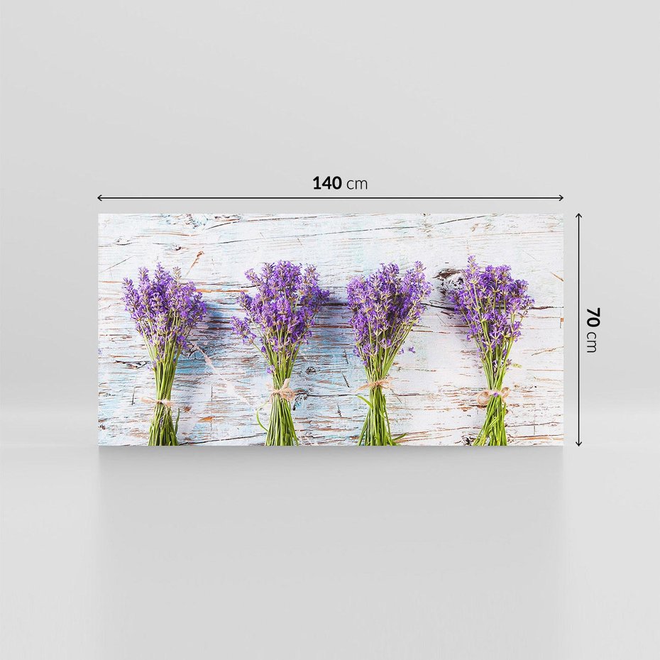 Obraz na płótnie 140x70 - Urok lawendowych pól - lawenda, kawiaty