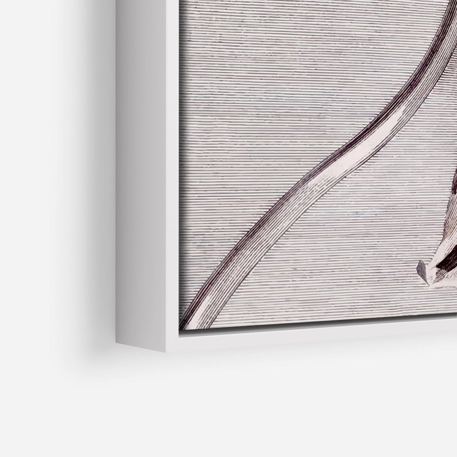 Obraz w ramie 70x100 - Graficzna Elegancja - nowoczesna sztuka, grafika - rama biała