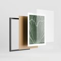 Plakat w ramie 30x40 - Zieleń Kształtująca Spokój - zielony plakat, roślinne inspiracje - rama czarna