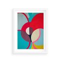 Plakat w ramie 30x40 - Kolorowe Odsłony Inspiracji - abstrakcyjny obraz, olejny - rama biała