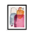 Plakat w ramie 30x40 - Kolorowe Pastelowe Spektrum - kolorowe pastelowe plamy, rozmyte żywe kolory - rama czarna