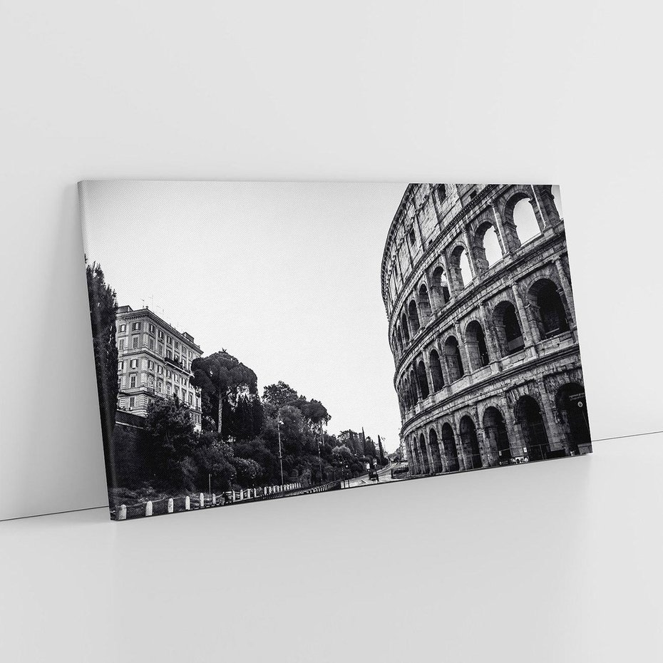Obraz na płótnie 120x60 - Echa Historii - czarno biała fotografia, koloseum