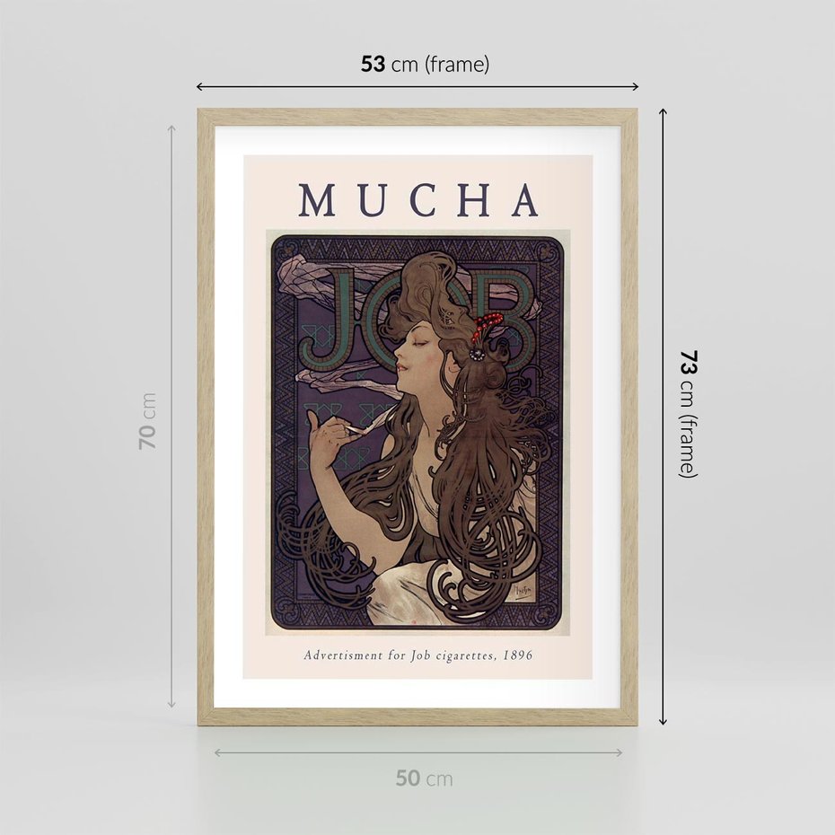 Plakat w ramie 50x70 - Reprodukcja A.Mucha - Mucha, plakat z reprodukcją - rama drewno