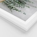 Plakat w ramie 30x40 - Uwodzicielska zieleń eukaliptusa - eukaliptus, zielone - rama biała