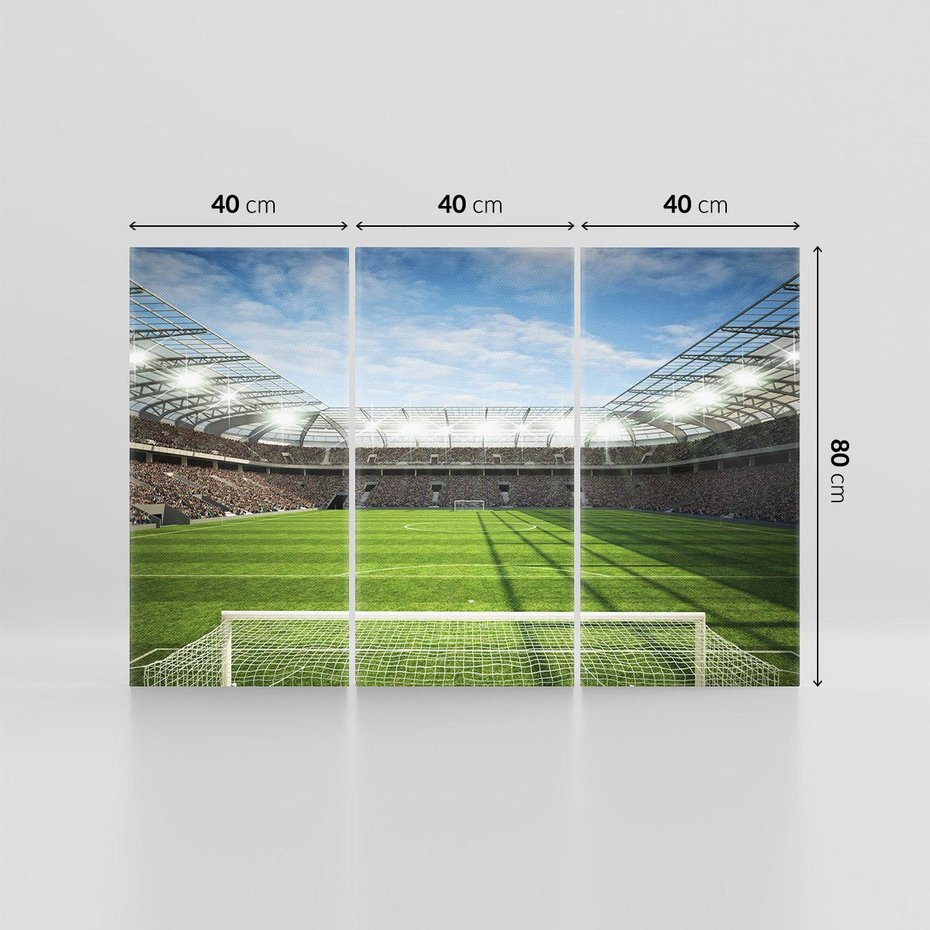Obraz na płótnie 120x80 - Piłkarskie emocje - stadion, piłka nożna