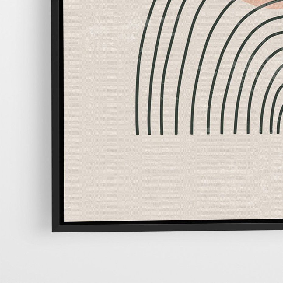 Obraz w ramie 50x70 - Nowy Rytuał - abstrakcyjna sztuka, boho kształty - rama czarna