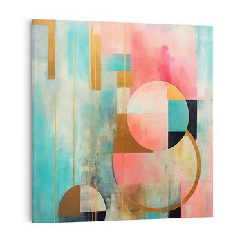 Obraz na płótnie 50x50 - Abstrakcyjny Bałagan - abstrakcja, obraz olejny