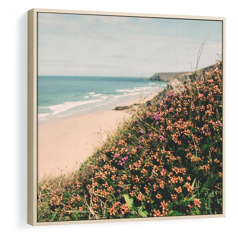 Obraz w ramie 50x50 - Perspektywa Klifu - fotografia, ocean - rama drewno