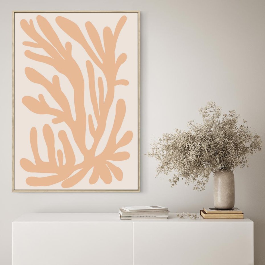 Obraz w ramie 50x70 - Rozkwitające Abstrakcje - nowoczesna sztuka, plakat modern - rama drewno