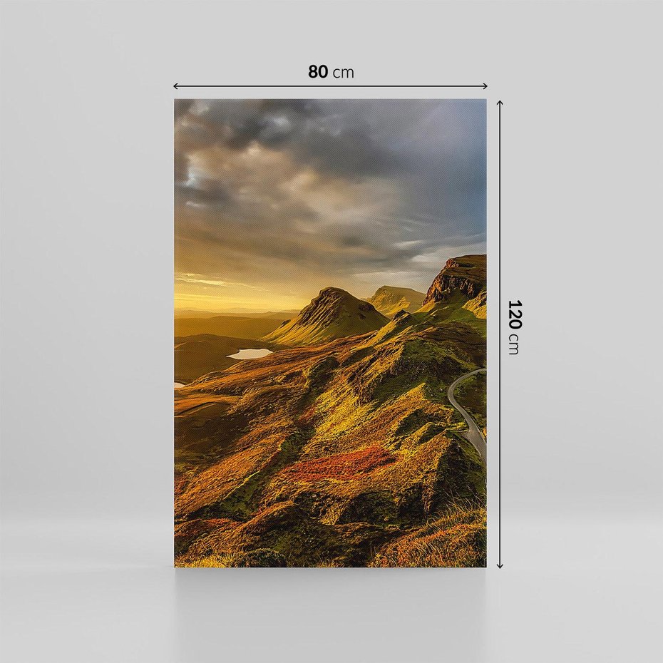 Obraz na płótnie 80x120 - Malownicza panorama górskich skał - góry, skały