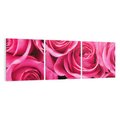Obraz na płótnie 120x40 - Romantyczne róże w pełnym rozkwicie - róże, kwiaty