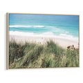 Obraz w ramie 100x70 - Harmonia Natury - widok z wydm, wydmy porośnięte trawami - rama drewno
