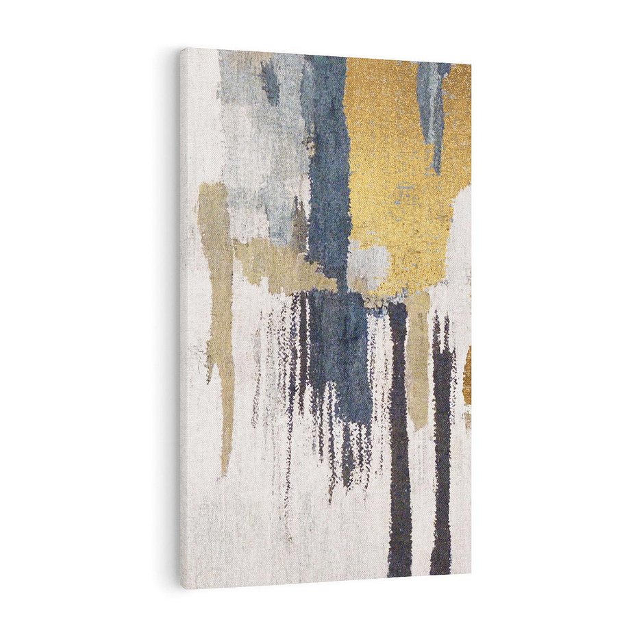 Obraz na płótnie 70x100 - Odyseja w świetle i cieniu - abstrakcja, porysowana ściana