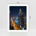 Plakat bez ramy 30x40 - Nocna magia - miasto, noc