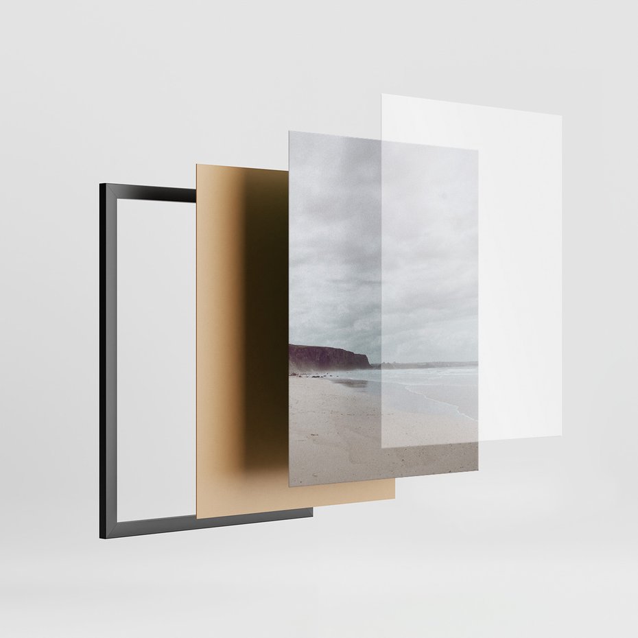 Zestaw obrazy w ramie 40x50 galeria - Latarnia, mglisty, pejzaż, morze - rama czarna