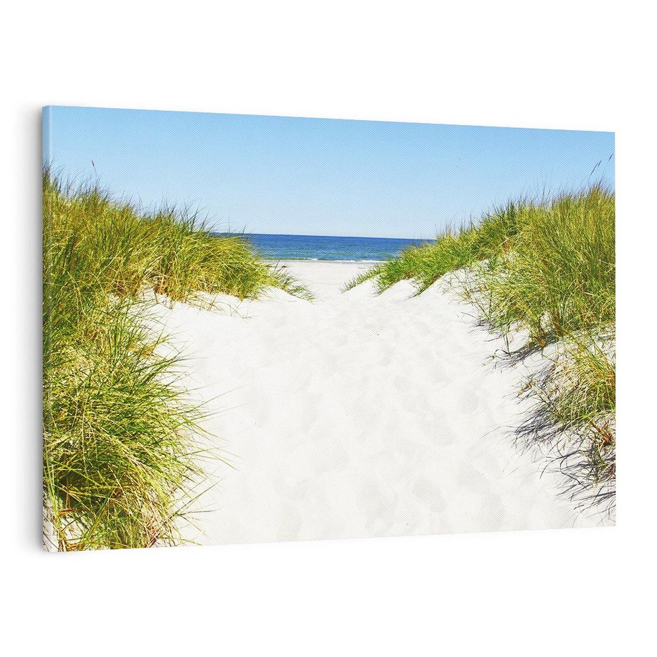Obraz na płótnie 70x50 - Relaks nad Morskimi Wzgórzami - plaża, wydmy