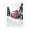Plakat bez ramy 30x40 - Domek w Śnieżnych Górach - domek, góry