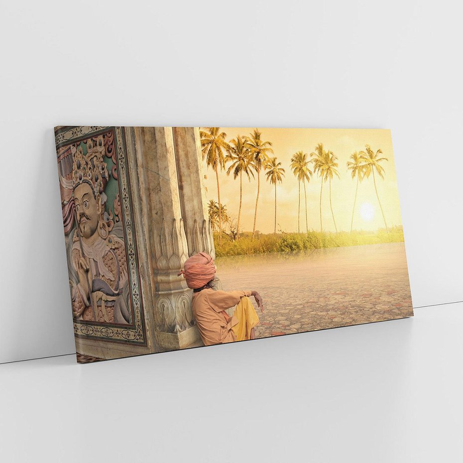 Obraz na płótnie 100x50 - Duch Indyjskiej Yogi - Indie, Azja