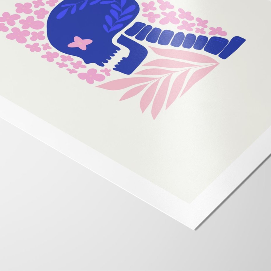 Plakat bez ramy 21x30 - Żart z Czaszką - abstrakcja, sztuka nowoczesna