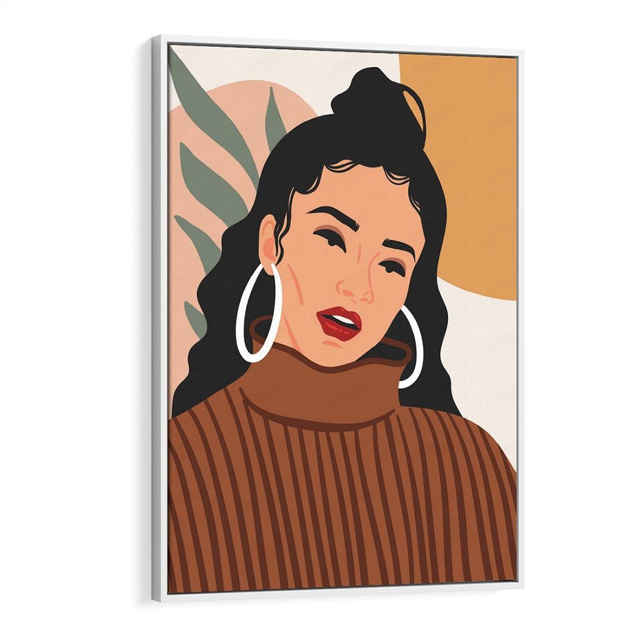 Obraz w ramie 70x100 - Kobiece Wibracje - nowoczesny plakat, styl retro - rama biała